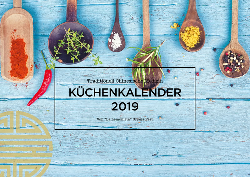 TCM Kalender 2019, TCM Küchenkalender, TCM Rezeptkalender, Basenfasten kalender, Superfood Kalender, Wandkalender